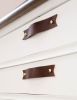 Mahogany Leather Handle [Flag End] | Pull in Hardware by Keyaiira | leather + fiber | Artist Studio in Santa Rosa. Item composed of fabric and leather