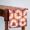 Raffia Shibori Table Runner - Turtle Pattern - Burgundy | Linens & Bedding by Tanana Madagascar. Item made of cotton with fiber
