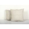 Ethnic Striped Turkish Square Kilim Pillow Cover | Sham in Linens & Bedding by Vintage Pillows Store. Item made of fabric
