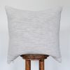 Grey Linen with Woven Striations Pillow 24x24 | Pillows by Vantage Design