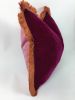 Fuschia silk velvet pillow // silk velvet cushion // pink | Pillows by Velvet Fringe