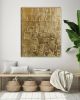 3D art gold leaf heavy texture painting gold wall art gold | Oil And Acrylic Painting in Paintings by Berez Art. Item made of canvas works with minimalism & contemporary style