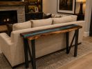 Live Edge Walnut Epoxy River Console Table | Tables by Pelican State Woodworks