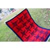 Vintage Angora Wool Red Mohair Tulu Rug - Organic Shaggy | Area Rug in Rugs by Vintage Pillows Store. Item composed of fabric