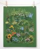Wildflowers of North America Poster Green | Digital Art in Art & Wall Decor by Leah Duncan. Item in mid century modern or contemporary style