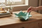 Mint Selenite Leaf Bowl | Decorative Bowl in Decorative Objects by RAW & UNIQ