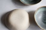 Turquoise  handmade breakfast bowl, natural minimal nordic | Dinnerware by Laima Ceramics. Item composed of stoneware in minimalism or rustic style