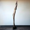 Tall Driftwood Art Sculpture "Hooked Up" | Sculptures by Sculptured By Nature  By John Walker. Item composed of wood compatible with minimalism style
