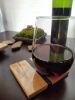 Set of 4 Ambrosia Maple Coasters with a Midnight Blue Epoxy | Tableware by Carlberg Design. Item composed of maple wood compatible with minimalism style