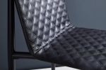 "Dry" CD5. Ebonized, Quilted, Leather Back, No Arms | Dining Chair in Chairs by SIMONINI. Item composed of wood and leather