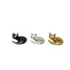 Gold Curled up cat | Sculptures by YENNY COCQ
