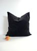 black velvet pillow case // black velvet cushion // boho | Pillows by velvet + linen