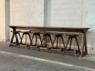 Handmade Drop-Leaf Console Table: Mid-Century Modern Sofa Table, USA made | Tables by Marco Bogazzi