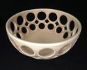 Round Openwork Fruit Bowl | Decorative Bowl in Decorative Objects by Lynne Meade. Item made of stoneware