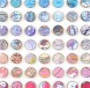Eight Hundred and Eighty Map Dots Rainbow Collage, Landscape | Paintings by Amelia Coward