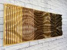 "SUNLIT AURA" Parametric Wood Wall Art Decor, Solid Wood | Wall Sculpture in Wall Hangings by ArtMillWork Design