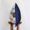Geometric Wool Squares with Grey, Olive Green, & Navy Lumbar 16x24 | Pillows by Vantage Design