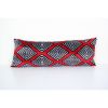 Red Silk Ikat Velvet Pillow, Extra Long Ikat Cushion | Sham in Linens & Bedding by Vintage Pillows Store. Item composed of cotton & fiber