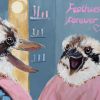 Kookaburra Featherdresser | Oil And Acrylic Painting in Paintings by Meredith H. Item composed of canvas compatible with boho and contemporary style