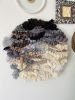 Round Yin Yang woven wall tapestry | Wall Hangings by Awesome Knots. Item made of cotton compatible with boho and contemporary style