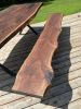 Solid Walnut Bench | Benches & Ottomans by Good Wood Brothers. Item made of walnut with metal works with mid century modern style