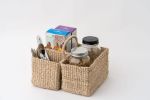 Abaca Handwoven Caddy Organizer | Storage Basket in Storage by NEEPA HUT. Item composed of fiber