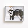 Ring-Tailed Lemur Ornament - Full Body | Decorative Objects by Tanana Madagascar. Item made of fabric