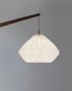 Swing Arm Wall Pendant Lamp | Pendants by La Loupe. Item composed of walnut & linen