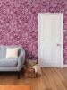 All the Flowers Magenta on Pink - Wallpaper Large Print | Wall Treatments by Sean Martorana. Item made of paper
