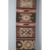 Turkish Puprle Brown Kilim Extra-Long Hallway Runner | Runner Rug in Rugs by Vintage Pillows Store. Item composed of cotton and fiber