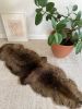 Vibrant Brown Double Sheepskin | Small Rug in Rugs by East Perry. Item made of fabric