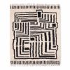 Black and white moroccan beni ourain rug, handmade berber Ru | Rugs by Benicarpets