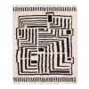 Black and white moroccan beni ourain rug, handmade berber Ru | Rugs by Benicarpets