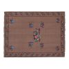 Vintage Aubusson Floral Turkish Kilim Rug 4' X 5'1'' | Area Rug in Rugs by Vintage Pillows Store. Item made of cotton