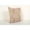 Handwoven Sand Beige Turkish Kilim Pillow | Cushion in Pillows by Vintage Pillows Store. Item made of fabric