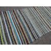 Vintage Striped Modern Turkish Rag Rug 3'11'' x 10'6'' | Runner Rug in Rugs by Vintage Pillows Store. Item made of cotton