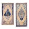 Front of Kitchen Sink Rug Hand Made Faded Mini Rug - a Pair | Small Rug in Rugs by Vintage Pillows Store. Item made of cotton with fiber
