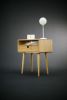 Mid-Century Bedside Table / Nightstand in Solid American Oak | Storage by Manuel Barrera Habitables. Item made of oak wood