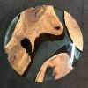 Custom Round Clear Coffee Table | Tables by Ironscustomwood. Item composed of wood and metal