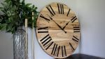 Large Hackberry Wall Clock | Decorative Objects by Hazel Oak Farms. Item composed of wood