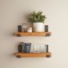 Industrial Floating Wall Shelf, Long Kitchen Shelf | Ledge in Storage by Picwoodwork. Item composed of wood