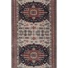 Vintage Animal Pattern Karabagh Caucasian Runner Rug | Rugs by Vintage Pillows Store. Item composed of cotton and fiber
