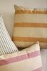 Oh! Stripes (Ochre) Block Print Pillow | Pillows by Ninéh