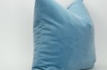 cornflower blue velvet pillow // blue velvet pillow // light | Pillows by velvet + linen