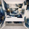 Midnight Bloom — Bold Florals Luxury Wallpaper Mural | Wall Treatments by ELLE WALLS