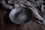 Speckled GREY on GREY  handmade shallow bowl, natural | Dinnerware by Laima Ceramics. Item made of stoneware works with minimalism & rustic style