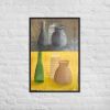 Framed Print - Skins - Dyptich Tonal Still Life Vessels | Work by Eman's Gallery