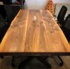 Solid Black Walnut Table | Dining Table in Tables by Ironscustomwood. Item composed of walnut & metal