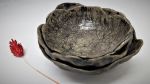 Gray and Black Ceramic Serving Bowl | Serveware by YomYomceramic. Item made of ceramic