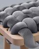 Sterling Grey Velvet Woven Bench | Benches & Ottomans by Knots Studio